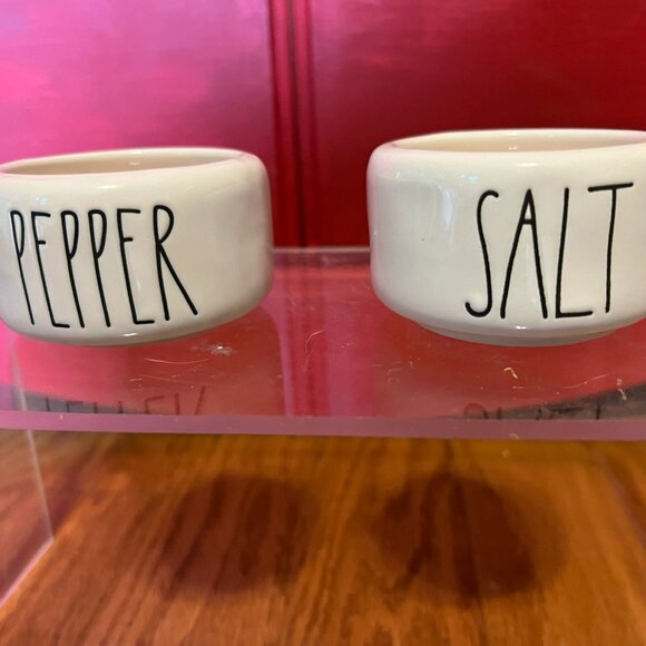 NWT Rae Dunn Salt Pepper ceramic stackable containers - Picture 9 of 9
